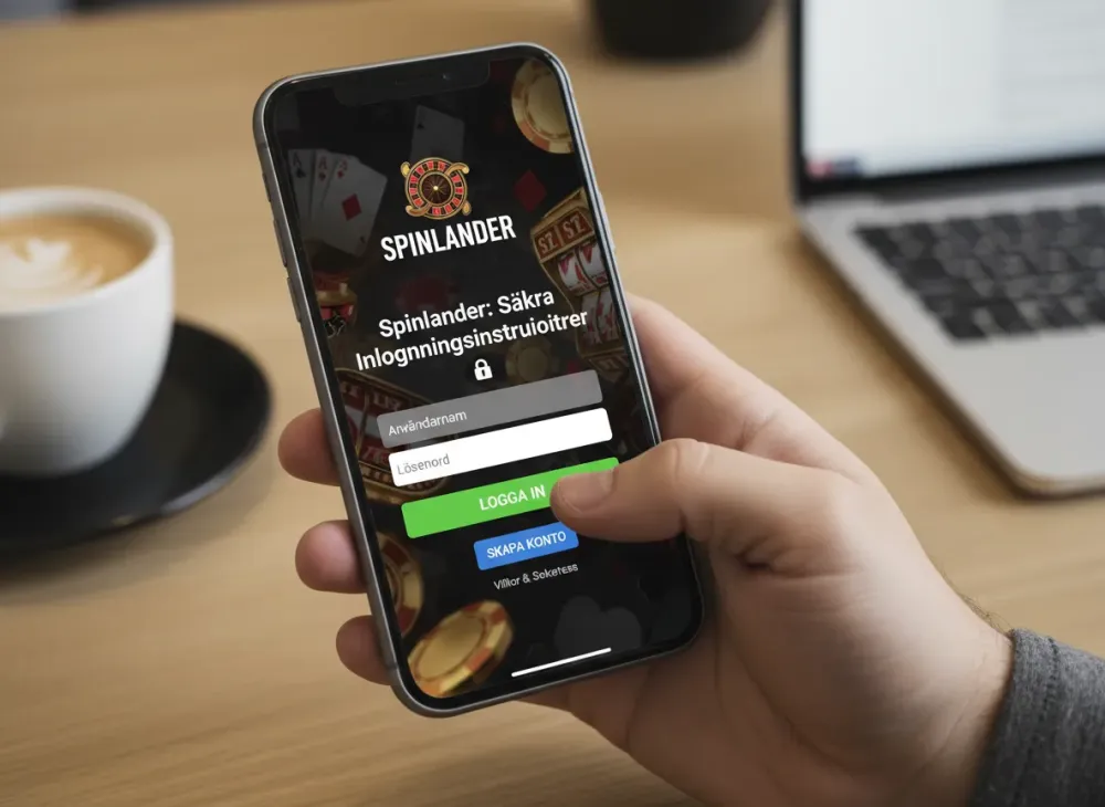 Spinlander login instruktioner för säkert konto och åtkomst